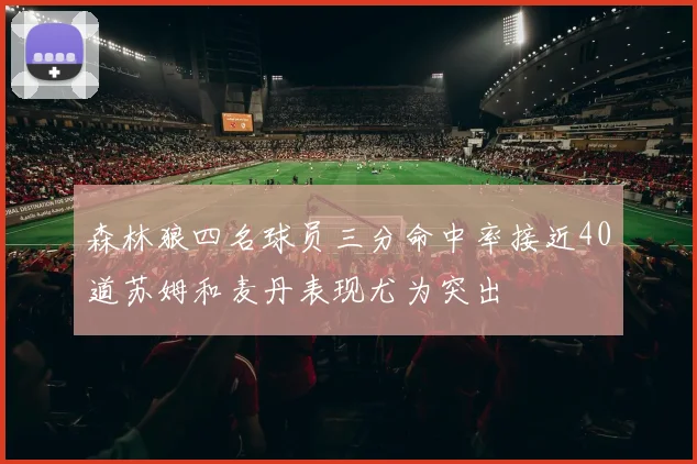 森林狼四名球员三分命中率接近40道苏姆和麦丹表现尤为突出
